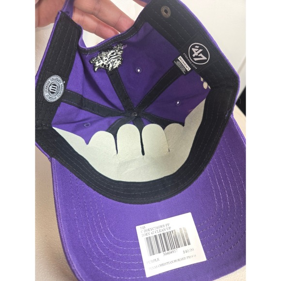 47 Brand TCU Horned Frogs Purple Baseball Cap Adjustable Strap Womens NCAA - Picture 5 of 6